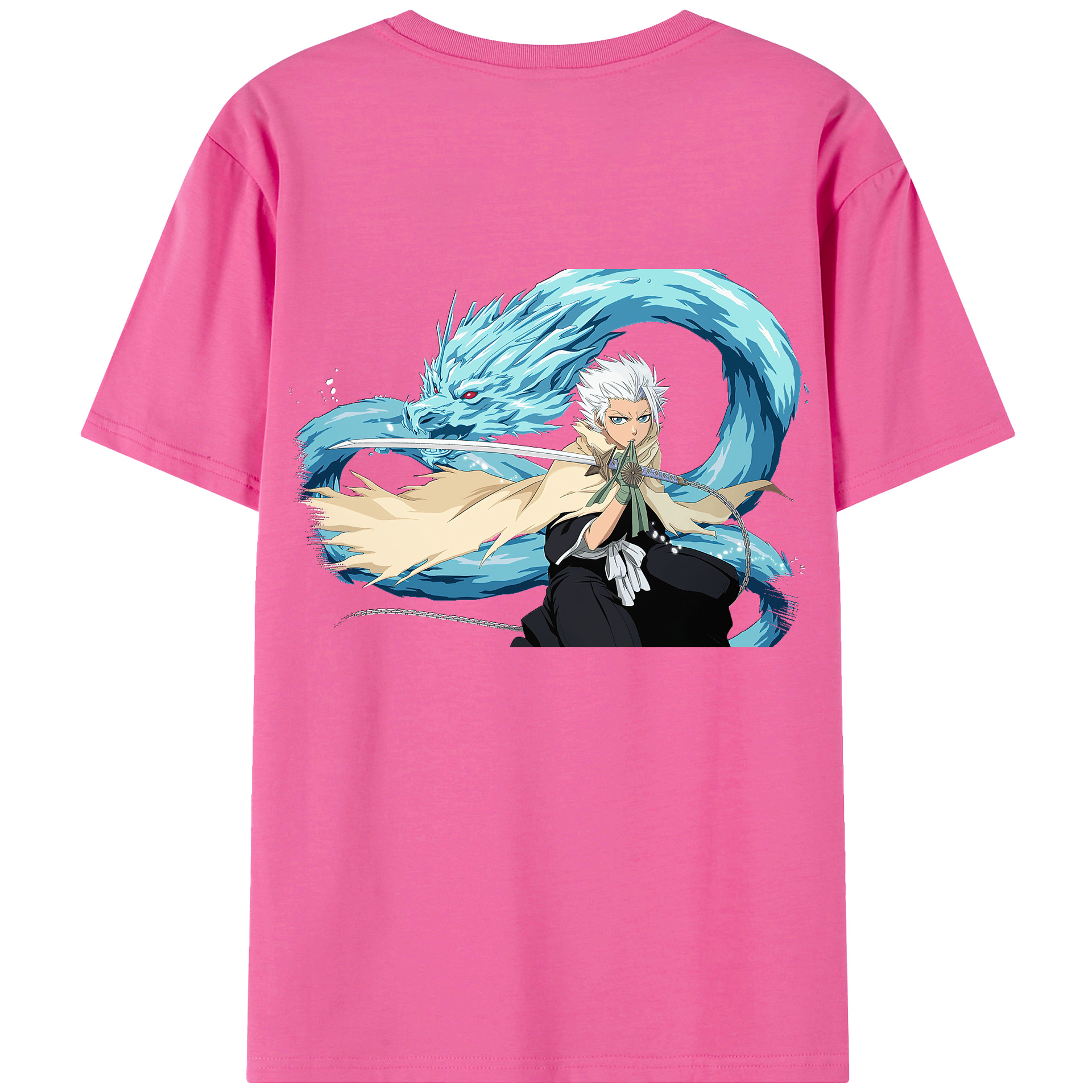 （画像用） ブリーチ 日番谷冬獅郎（ひつがや とうしろう） BLEACH Hitsugaya Toushirou レディース半袖Tシャツ(バックプリント)
